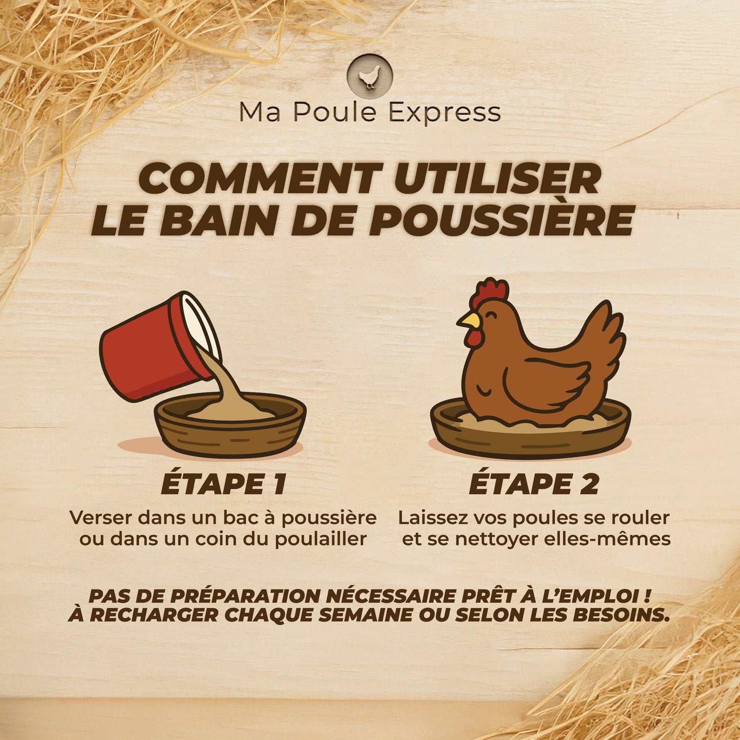 Bain de Poussière - Ma Poule Express - Ma Poule Express