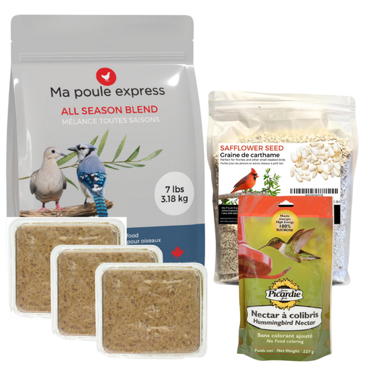 Kit Complet "Refuge d’Oiseaux" – Gâteries et Graines pour Oiseaux Sauvages