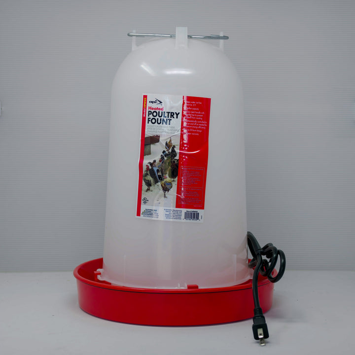 Abreuvoir chauffant pour poules et volailles 11,4 L – 100 W – API HPW33 - Ma Poule Express