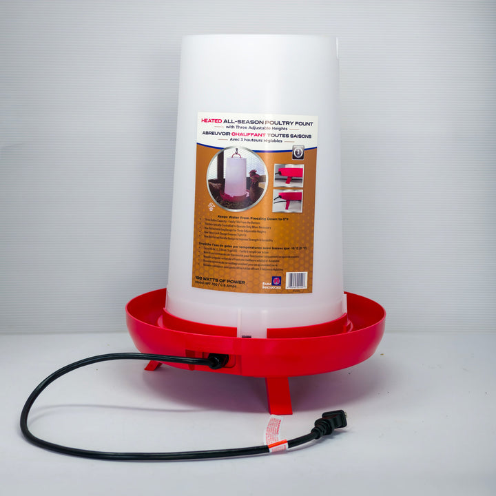Abreuvoir chauffant toutes saisons pour poules et volailles 11,3 L – 100 W – Farm Innovators HPF-100 - Ma Poule Express