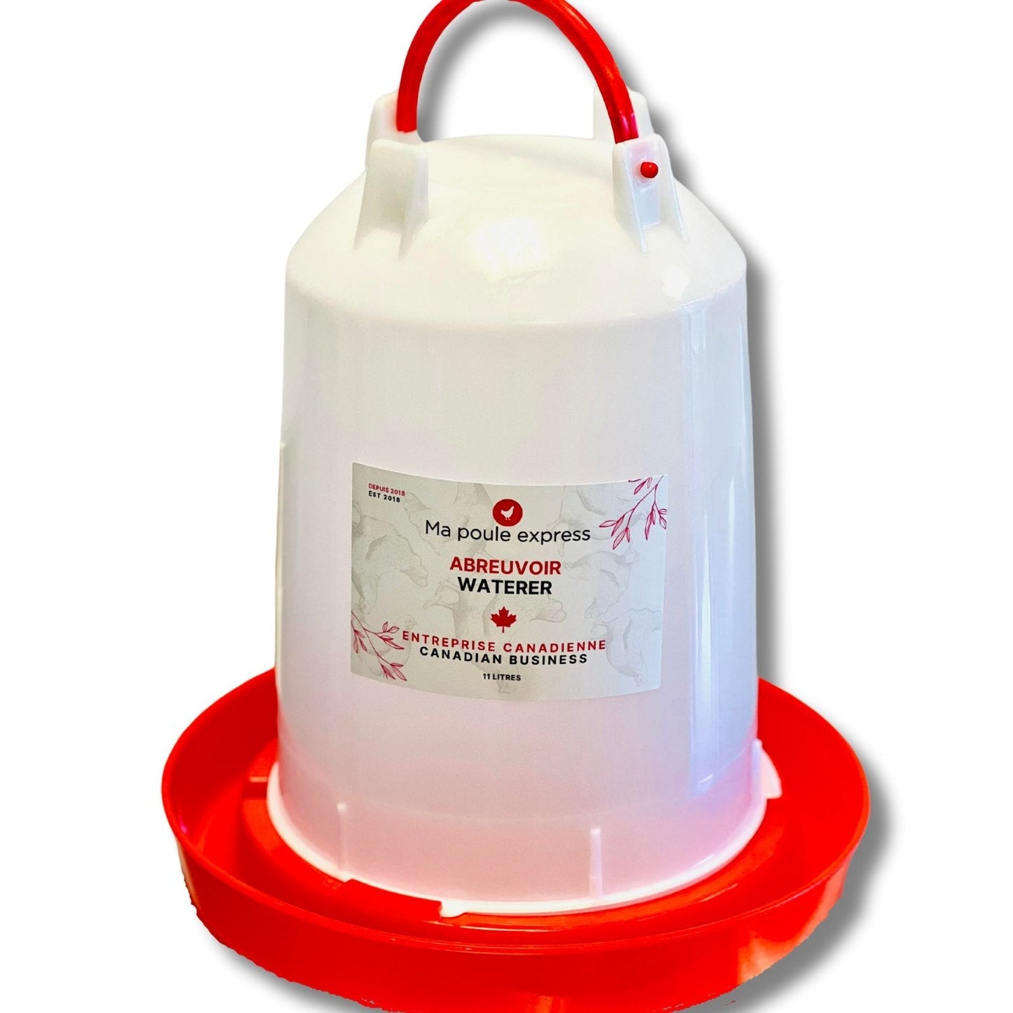 Abreuvoir Rouge 14 litres - Ma Poule Express