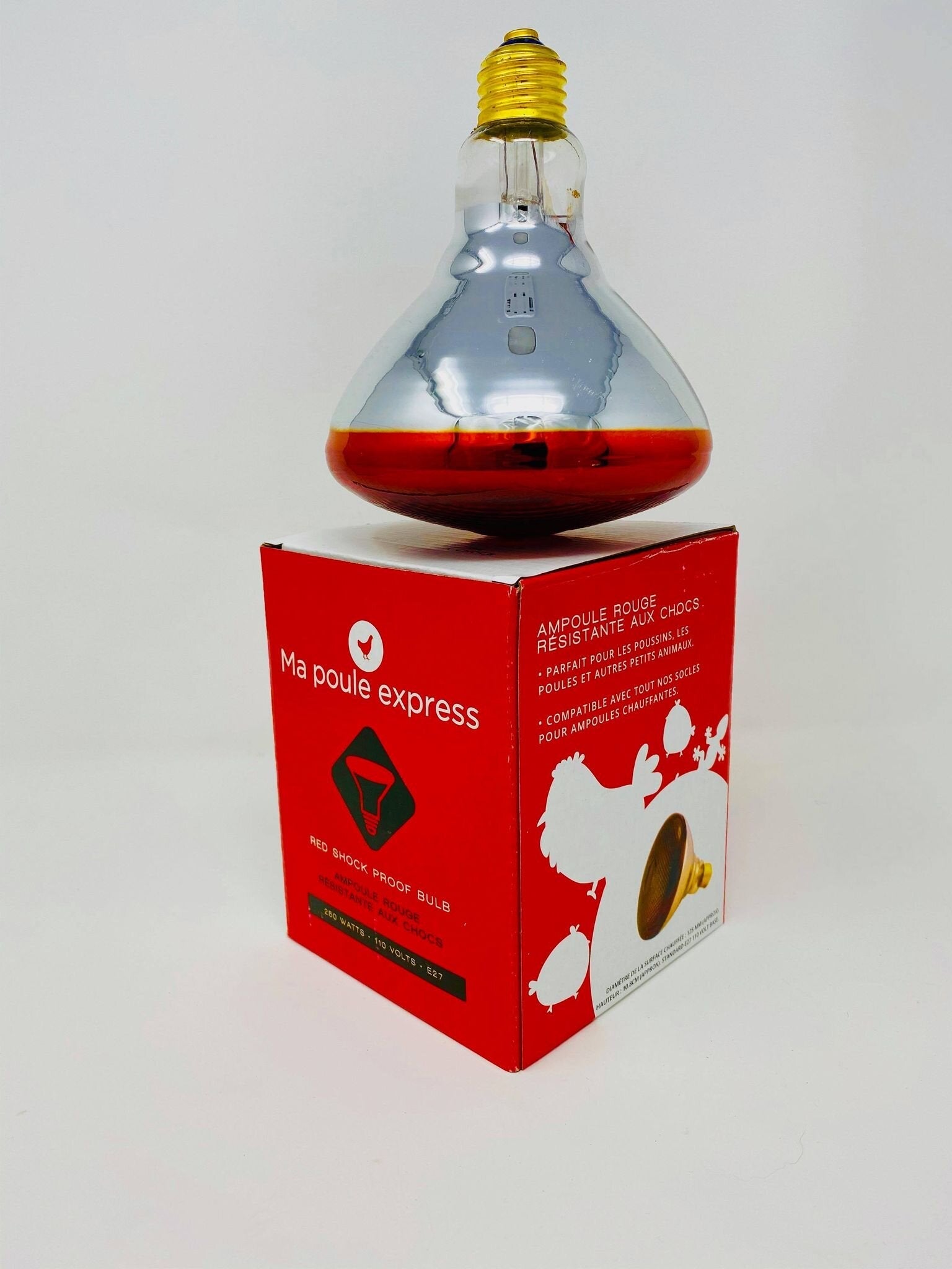 Ampoule résistante aux chocs 250 W - Ma Poule Express