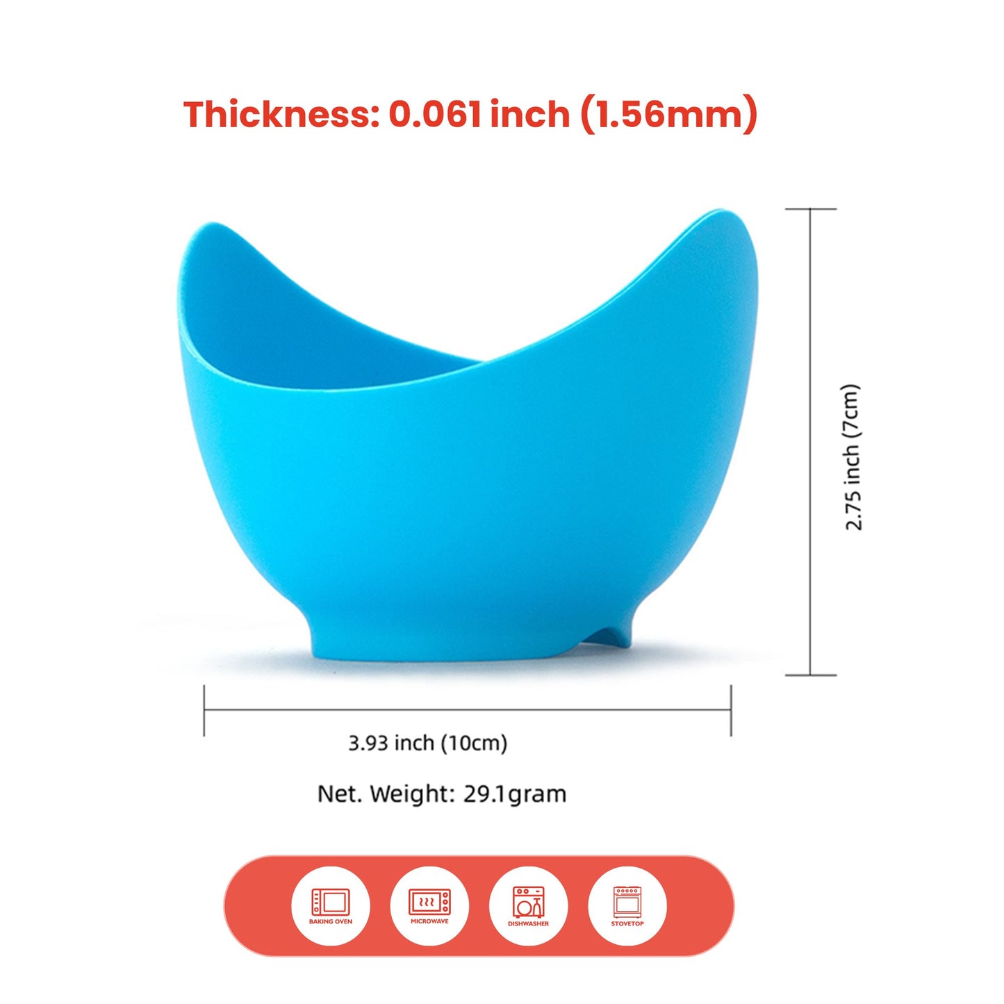 Ensemble de 4 récipients en silicone Ma Poule Express™ pour Œufs Pochés - Ma Poule Express