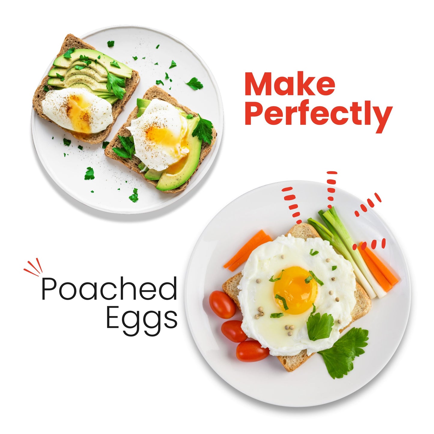 Ensemble de 4 récipients en silicone Ma Poule Express™ pour Œufs Pochés - Ma Poule Express