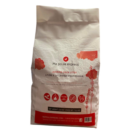 Litière de tofu pour poussins à la lavande - Ma Poule Express