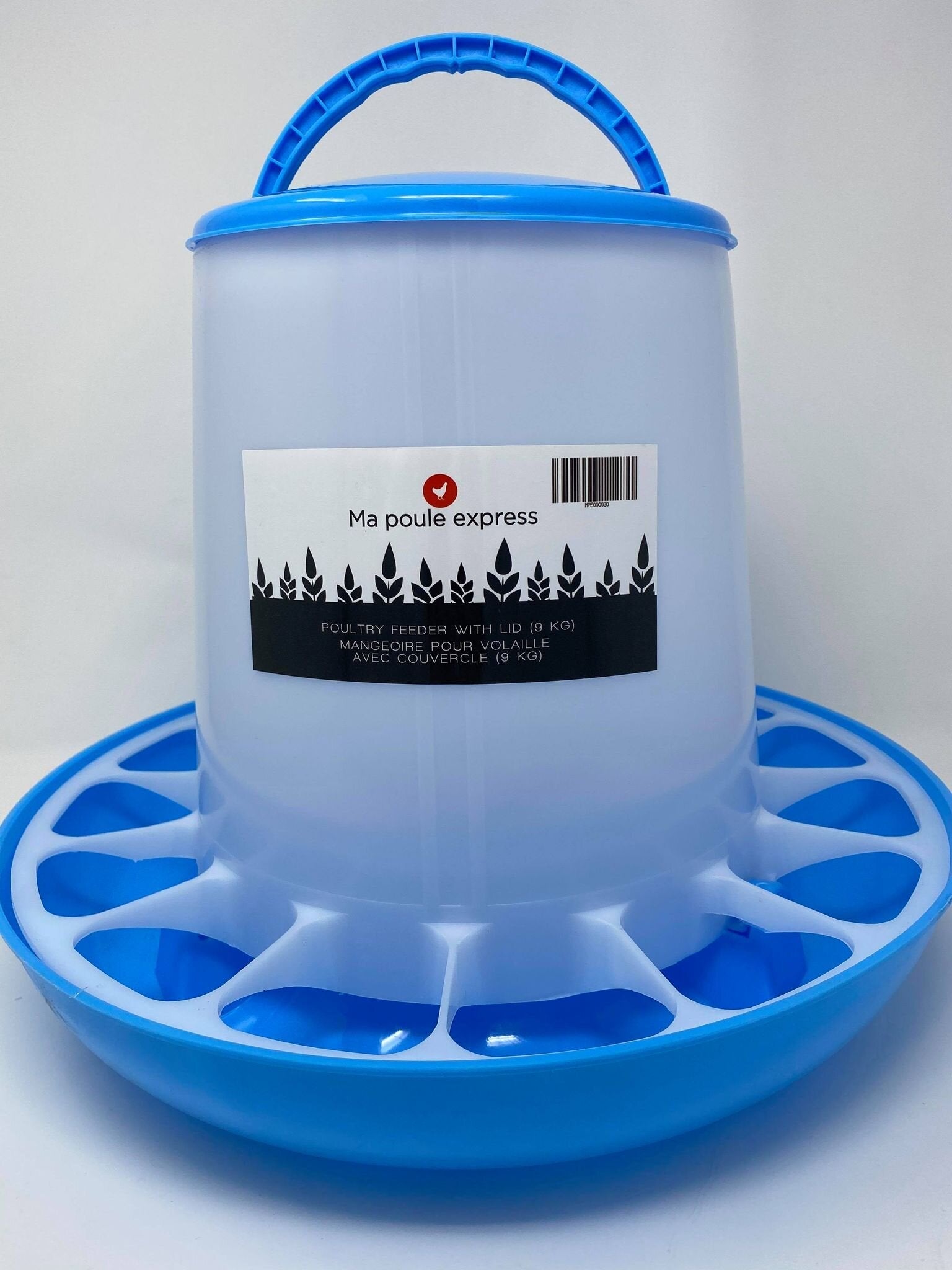 Mangeoire Bleue Exclusif - Ma Poule Express