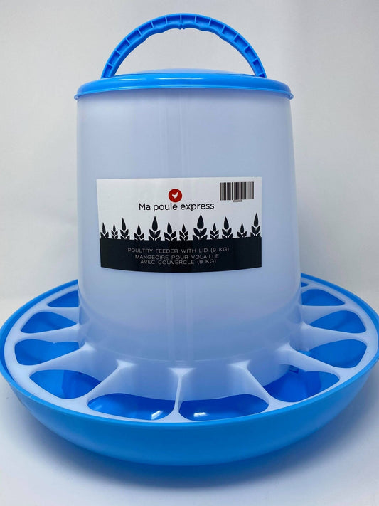 Mangeoire Bleue Exclusif - Ma Poule Express