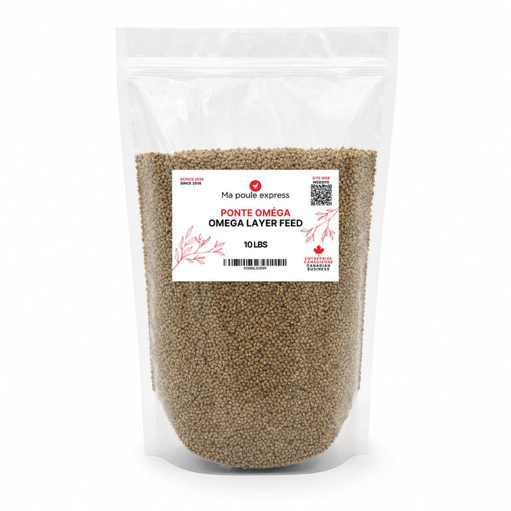 Moulée pour Poules Pondeuses – Gamme Élevage Supérieur (omega &amp; Bio) 10lbs - Ma Poule Express