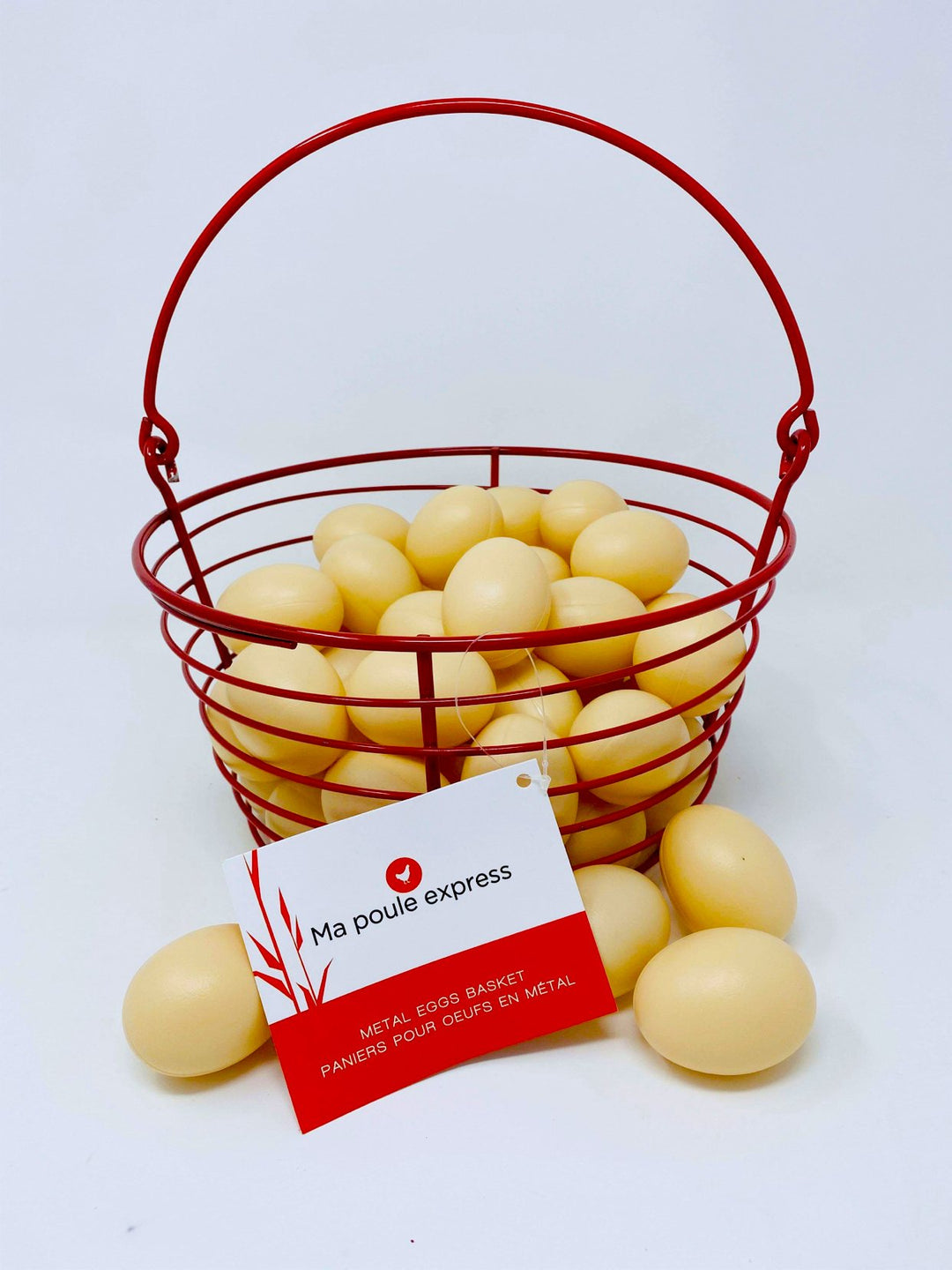 Panier pour Oeufs en Métal Rouge - Ma Poule Express