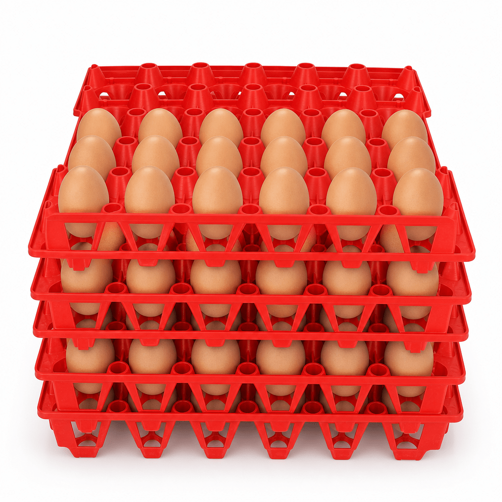 Plateaux à Œufs Haute Résistance – Capacité 30 Œufs – Rouge Agricole - Ma Poule Express