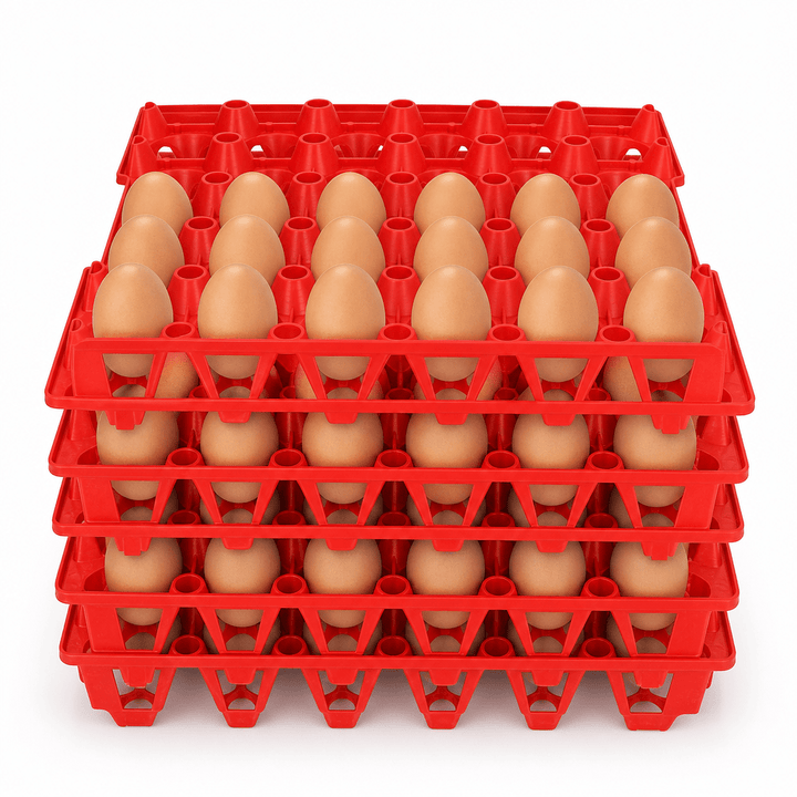 Plateaux à Œufs Haute Résistance – Capacité 30 Œufs – Rouge Agricole - Ma Poule Express