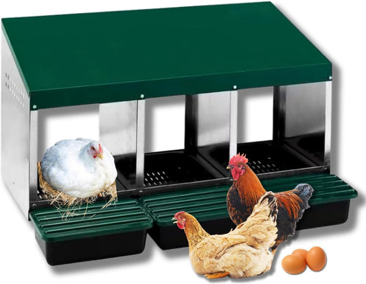 Pondoir Métallique Triple de Luxe - Ma Poule Express