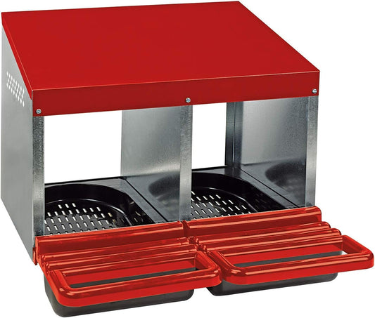 Pondoir Rouge Double Little Giant Métal - Ma Poule Express