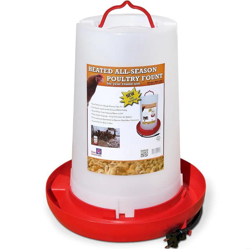 PRÉ - COMMANDE - Abreuvoir Chauffant Farm Innovators 3 Gallons - EXPÉDITION LE 15 NOVEMBRE - Ma Poule Express