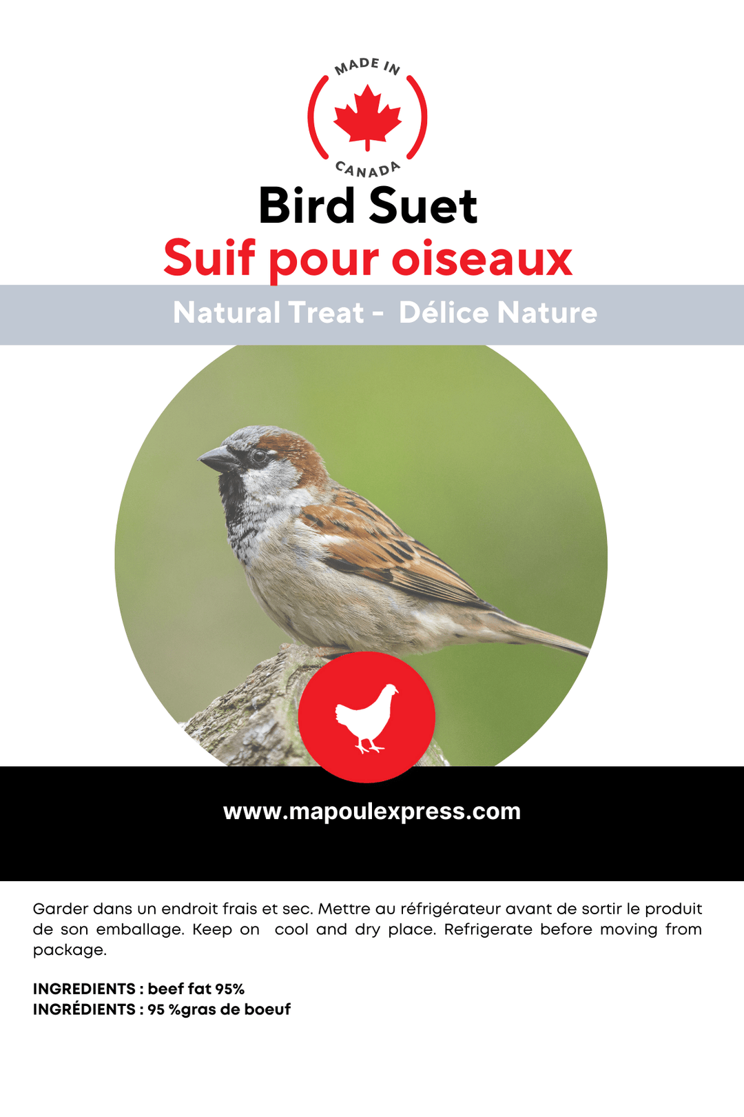 Suif délice nature - Ma Poule Express