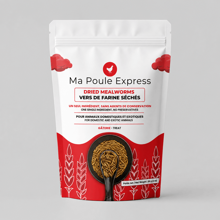 Vers de farine séchés 2 oz (56 g) – Format découverte | Ma Poule Express - Ma Poule Express